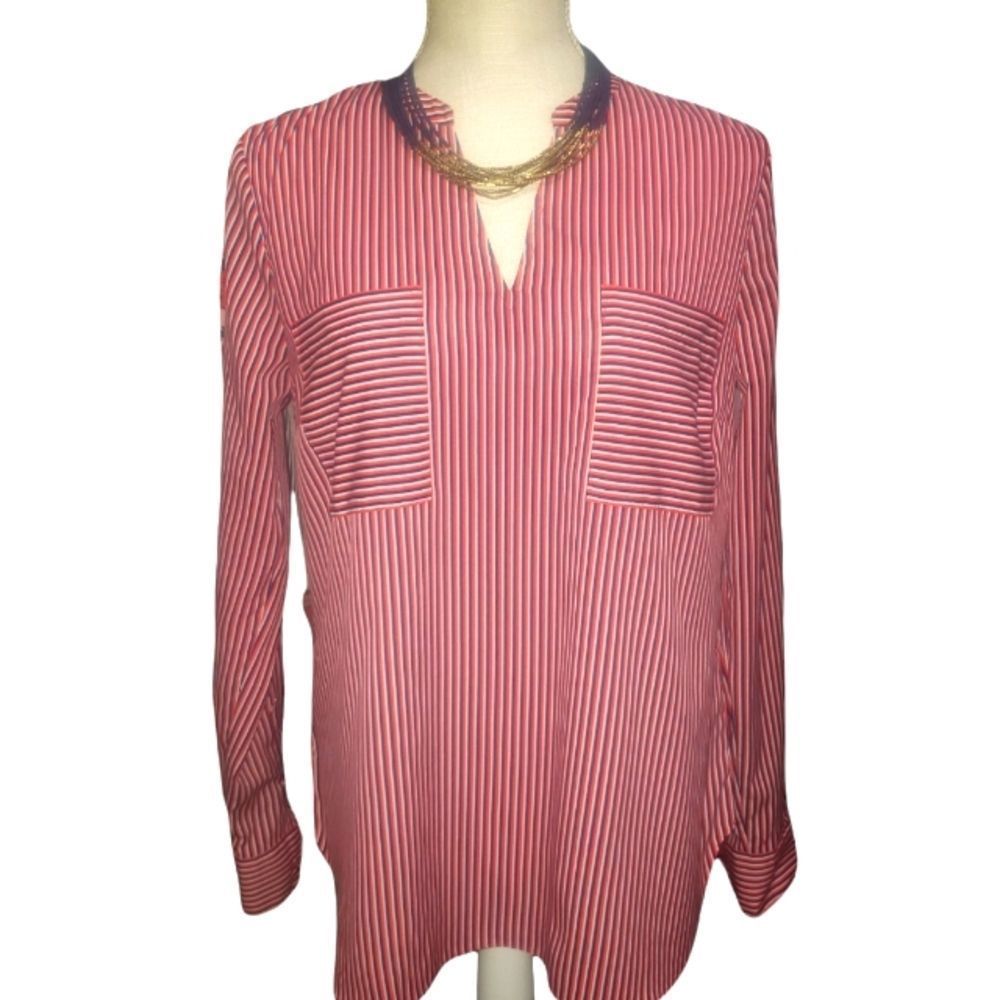 CAbi Striped Franklin Pullover,EUC